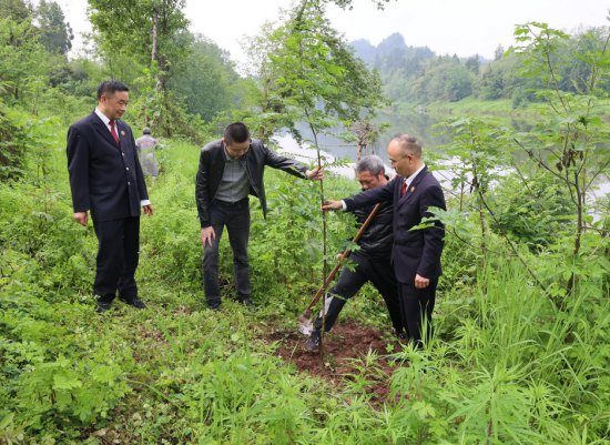 渠县检察院开展“公益诉讼助力生态修复 植树造林共建绿色家园”活动